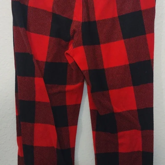 USED OLD NAVY BOYS PAJAMA PANTS COLOR BLACK AND RED PLAID SIZE L (10/12) - Picture 7 of 9